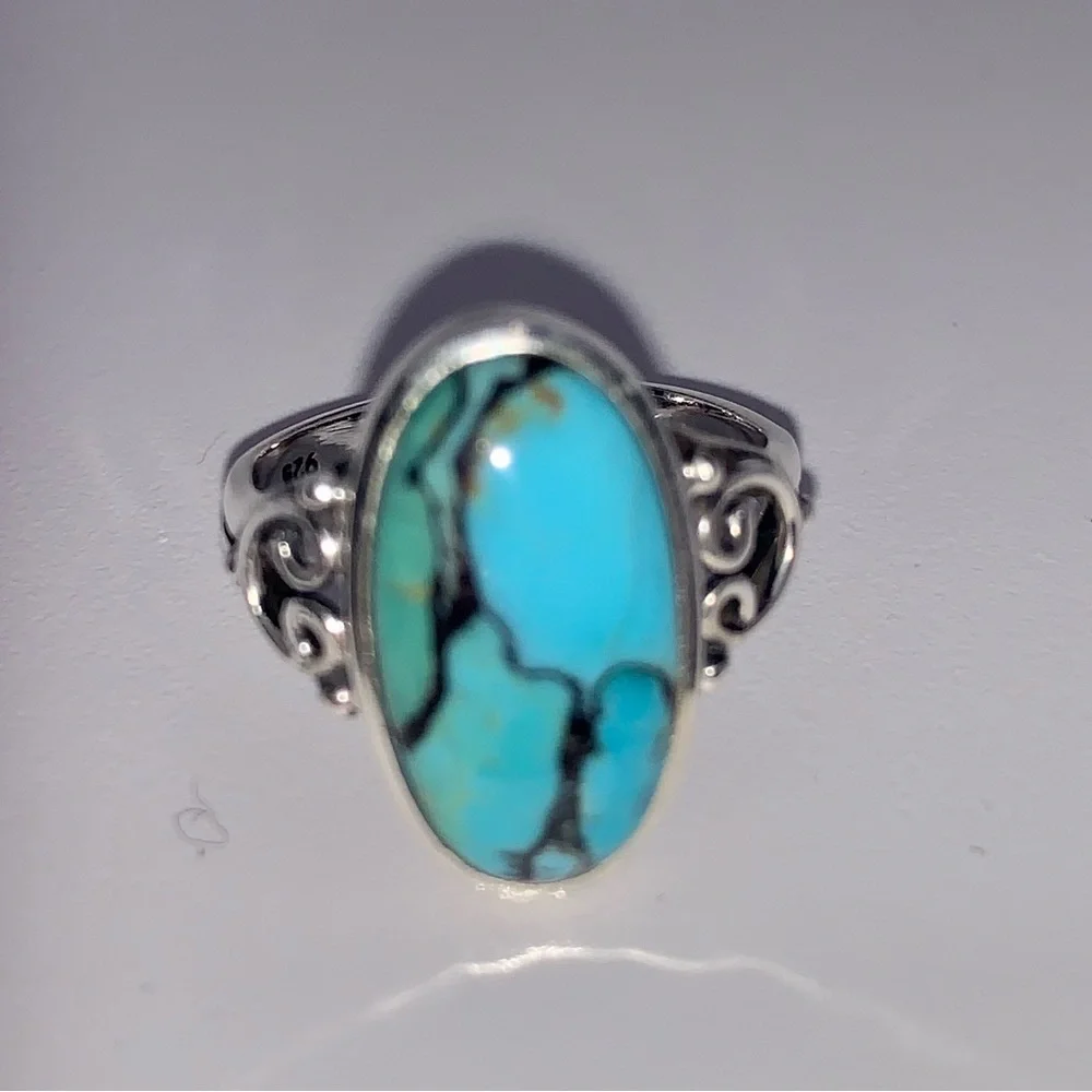 Sold to D Brummett 😍NWT Sterling & Tibetan Turquoise Ring - Picture 7 of 14
